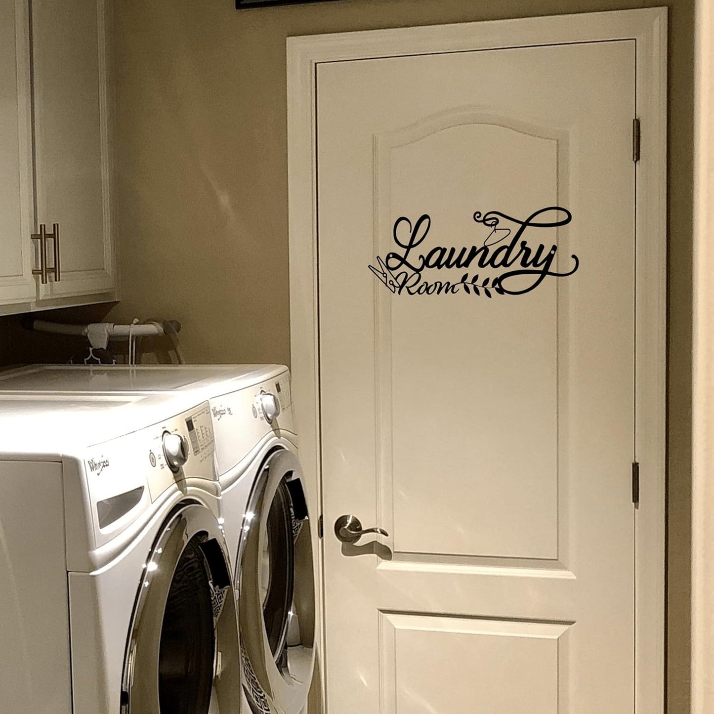 Farmhouse Black Metal Laundry Wall Organizer - Rust-Proof Utility Room Decor, Vintage Laundry Room Wall Art for Home, 15.7x6.2 Inch