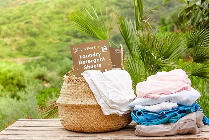 Laundry Detergent Sheets - 36 Sheets (up to 72 Loads) - Fresh Linen Scent - Ideal for Sensitive Skin, Baby Clothes, Travel, & Dorm Living, Eco-Friendly, Plastic-Free Solution