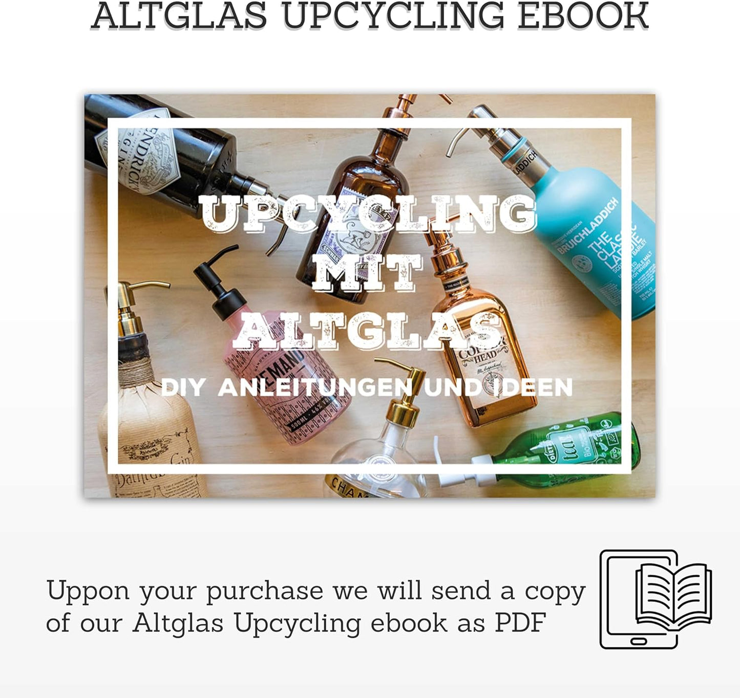 ALTGLAS Stainless Steel Soap Pump 'Zagreb' as Replacement for Liquid Hand Soap Dispensers and Bottle Upcycling (Silver Chrome) - Fits e.g. Jack Bottle