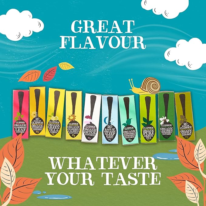 Clipper Tea Chamomile & Peach Teabags – USDA Organic, Great Hot or Iced – Natural, Fair & Delicious Fruity Chamomile & Peach Infusion – 50 Tea Bags