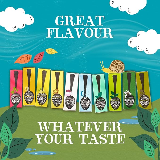 Clipper Tea Mint Herbal Teabags – Caffeine Free, USDA Organic, Great Hot or Iced – Refreshing, Natural, Fair & Delicious – 50 Tea Bags