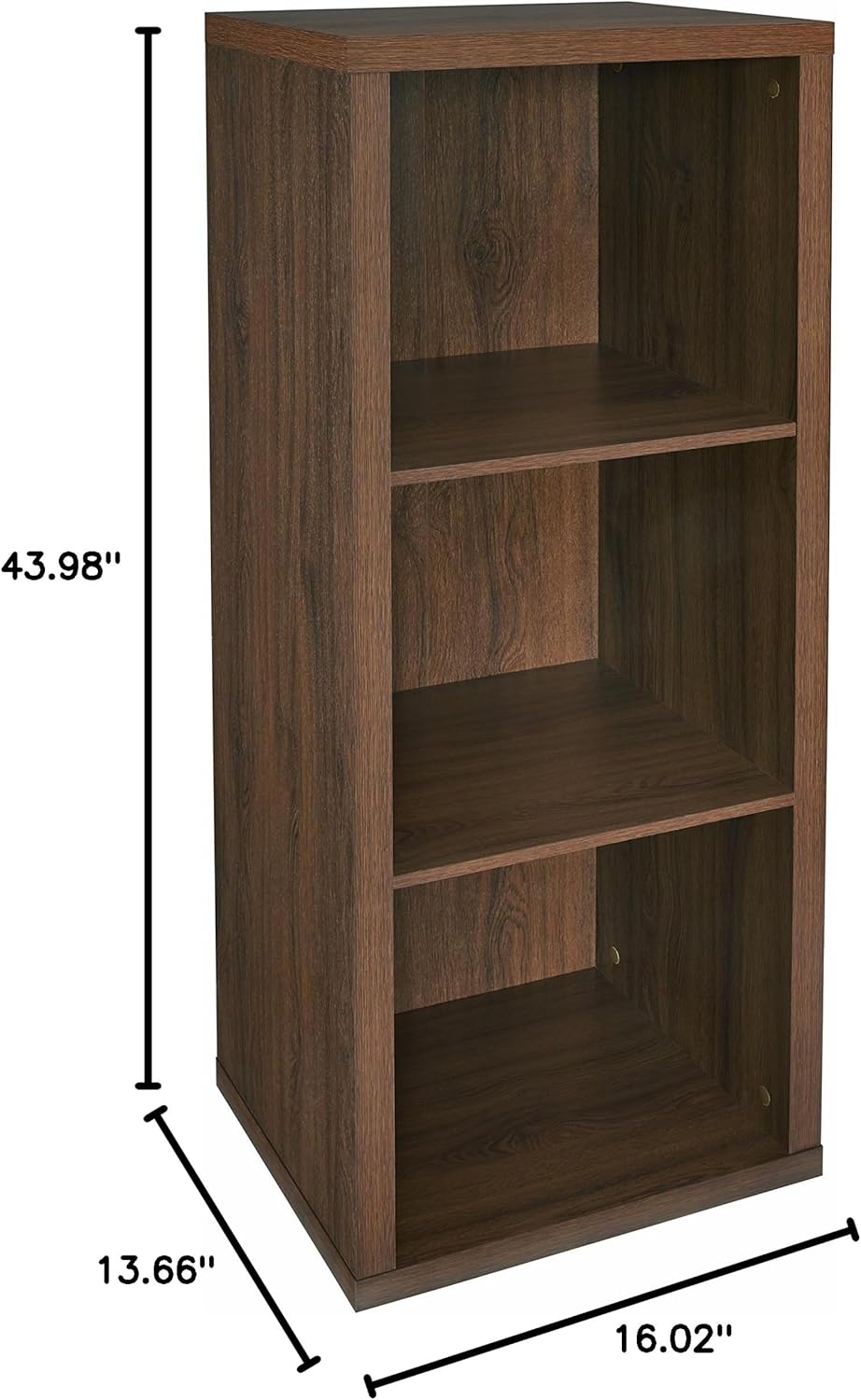 ClosetMaid 6107 Decorative 3-Cube Storage Organizer, Dark Chestnut