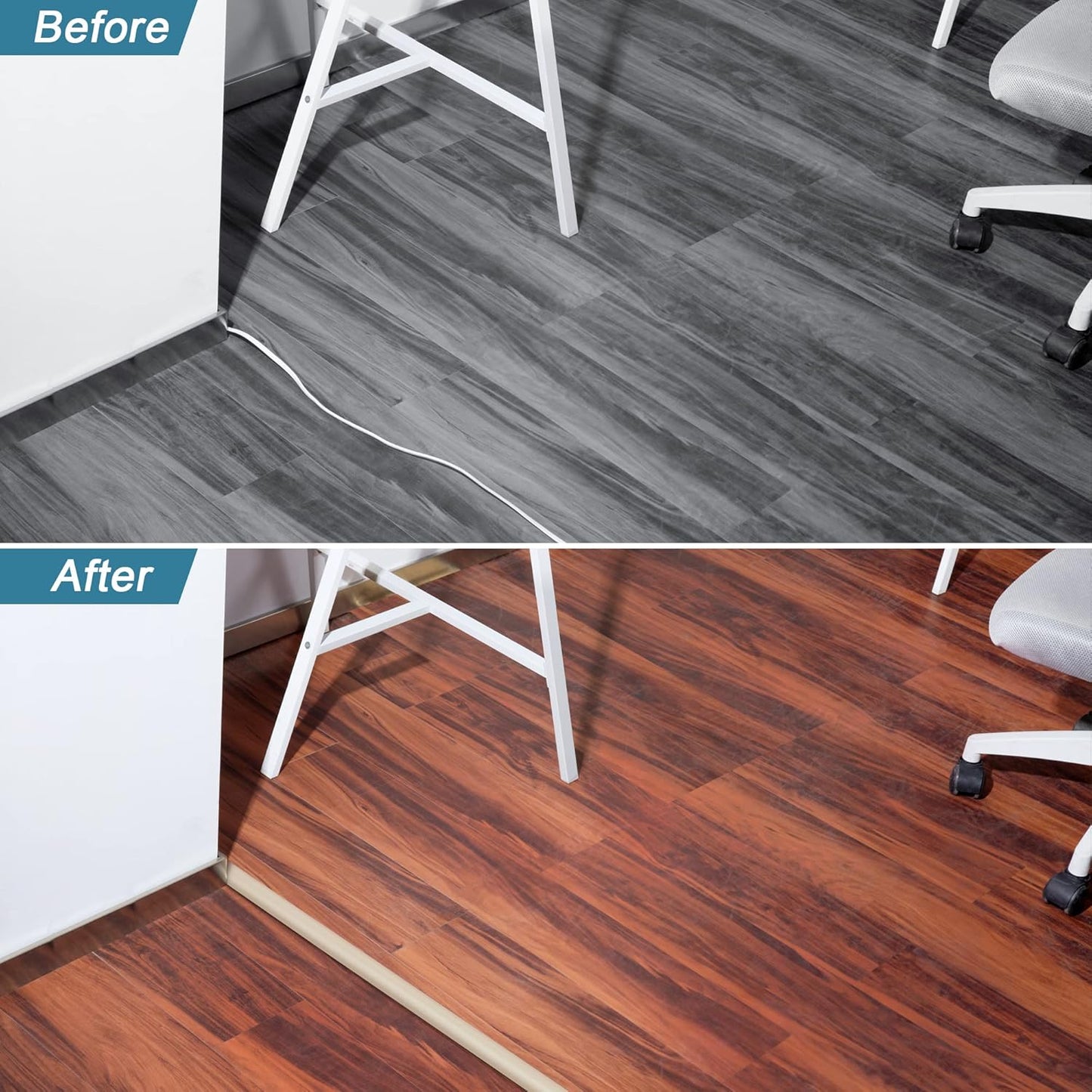 Cord Hider Floor, 3FT, Beige Cord Cover Floor, Cord Protector Floor Extension Cable Cover, Soft PVC Wire Covers - Cable Management Hide Cords on Floor - Cord Cavity: 0.7" (W) x 0.4"(H)