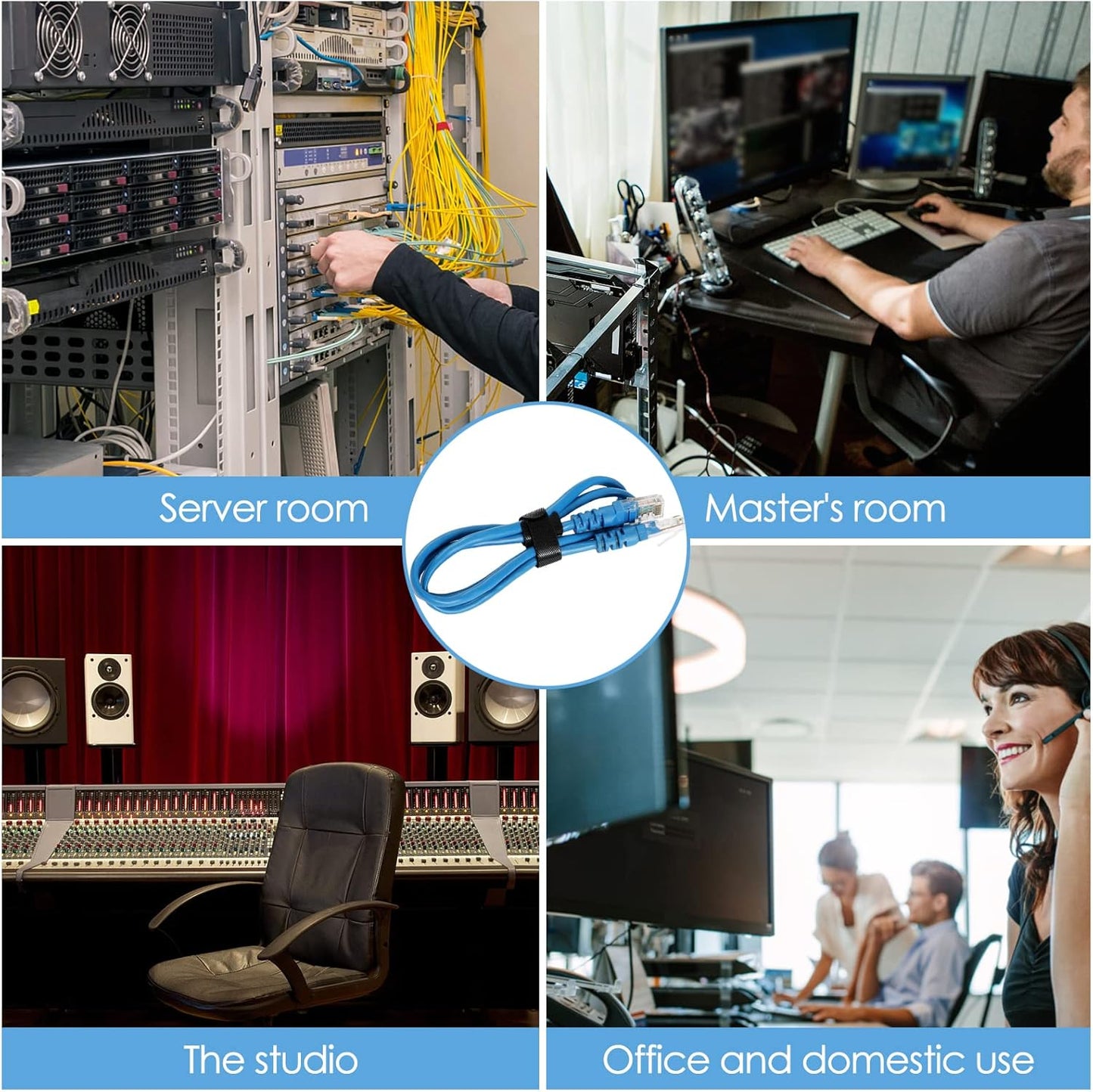 120PCS 6 Inch Reusable Cable Ties Wire Ties Cord Organizer Cable Organizer Adjustable Management Black