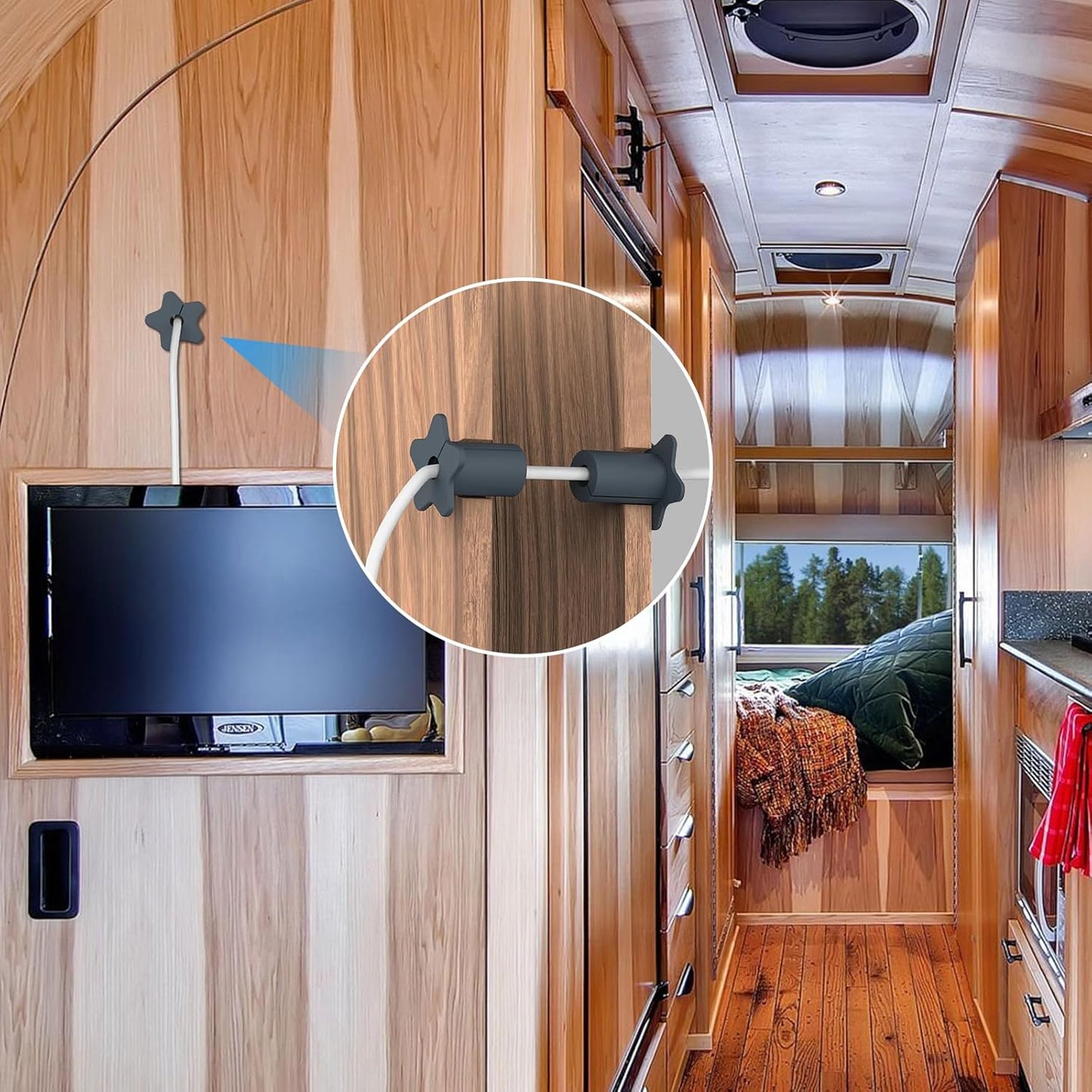 4PCS 5/8" Wall Grommets for Starlink Mini Cable,Star Link Accessories Compatible with Starlink Mount for Streaming organizing Protecting Cords,Feed-Through bushings for 5/8 inch Hole(Grey)