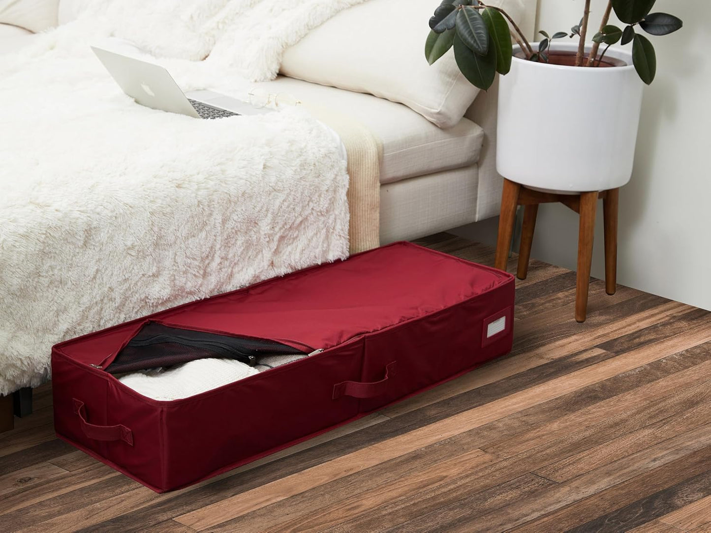 Covermates Keepsakes - Underbed Storage Bag - ID Window - Reinforced Handles - Indoor Storage, Scarlett Red