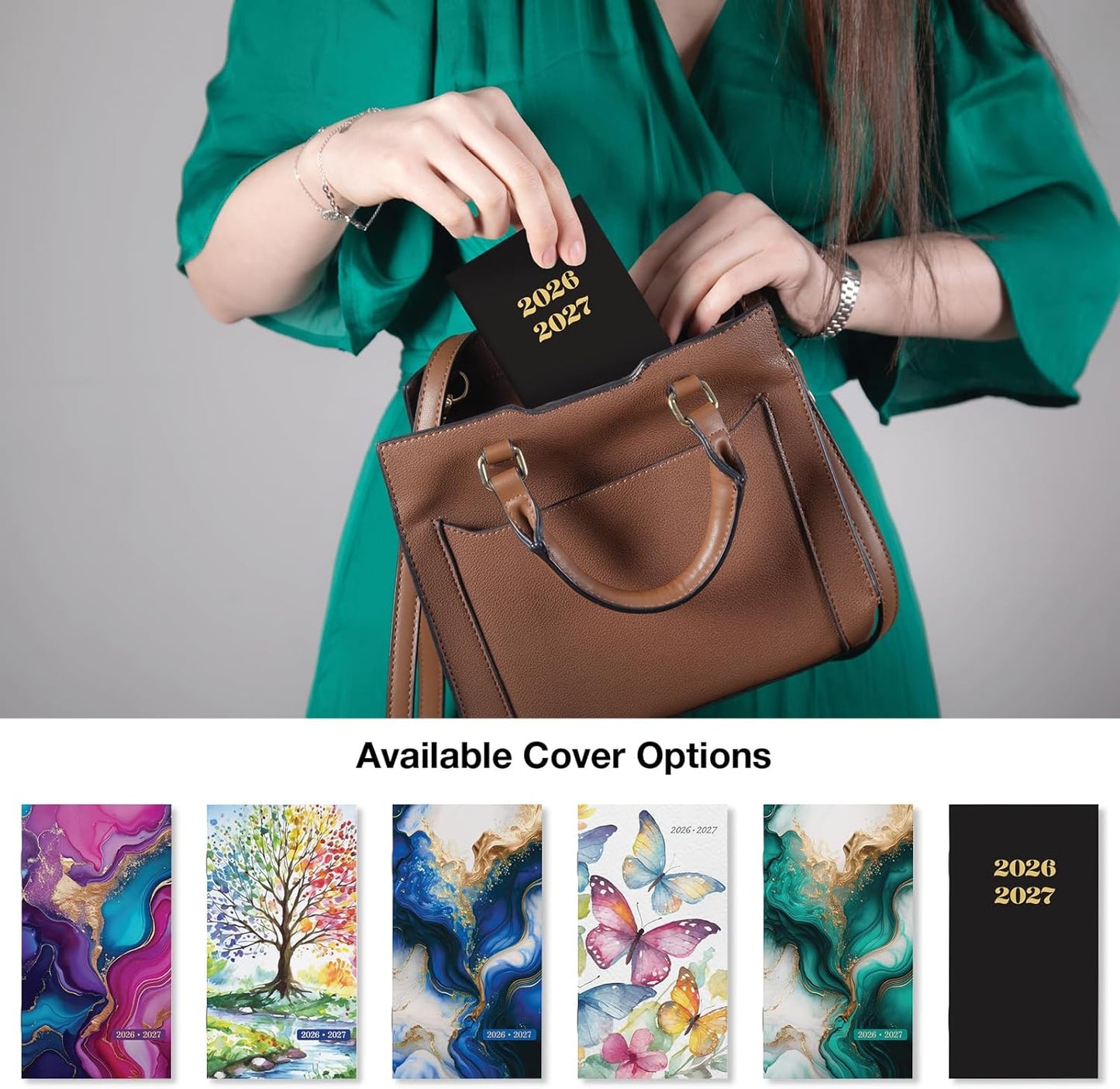 2-Year Monthly Pocket Planner/Pocket Calendar, 3.5"x6.5", 2026-2027: Weekly Planner/Weekly Agenda/Monthly Calendar Organizer (Black)