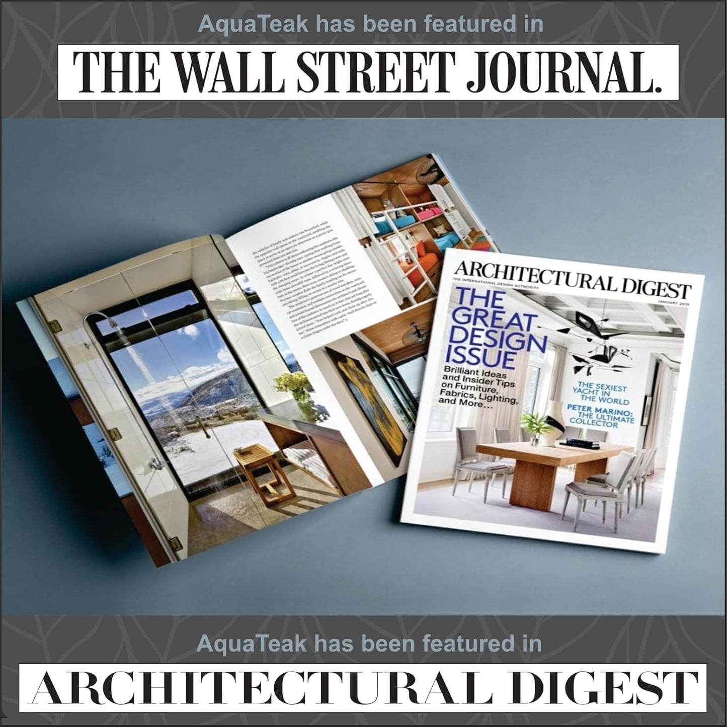 AquaTeak Patented Moa Oval Teak Shower Organizer