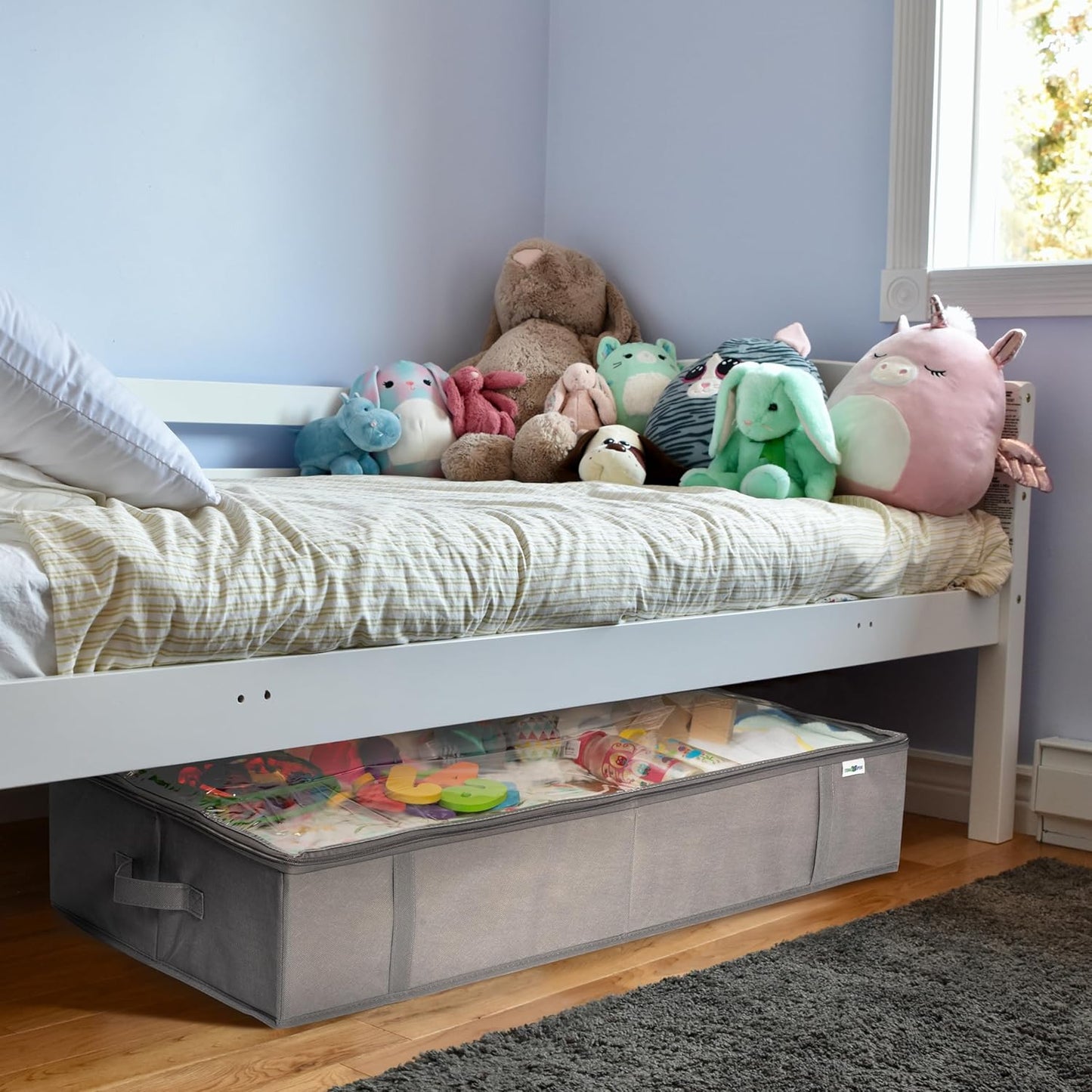 Closet Organizers and Storage - Maximize Space with Under Bed Storage Containers & Clothes Storage - Ideal Closet Organizer, Toy Storage Organizer & Underbed Storage (Grey, 2 Pack)