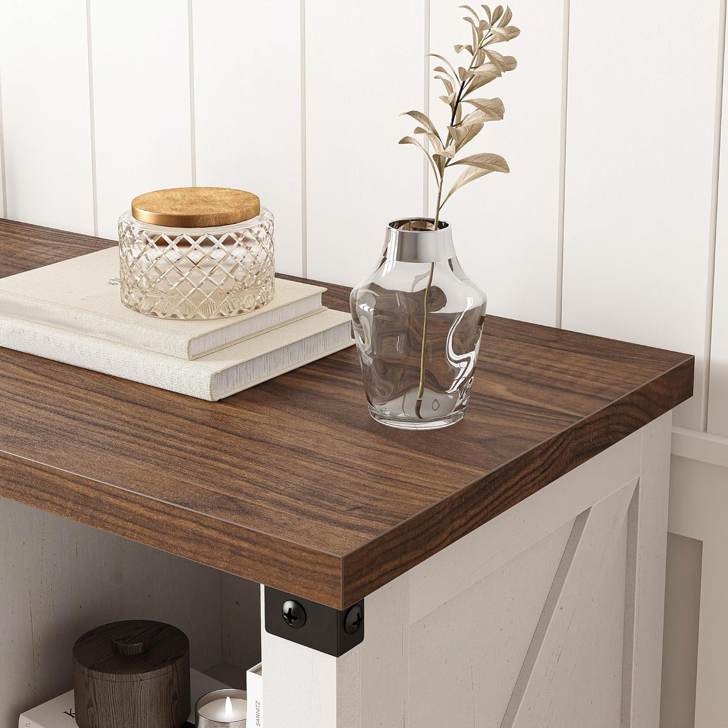 EnHomee 8 Cube Storage Organizer, Cube Organizer with Storage, Book Shelf for Bedroom and Home Office,White,Wood