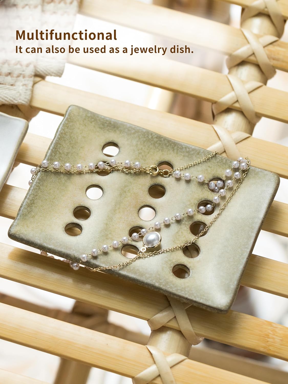 Soap Dish for Shower, Shower Soap Holder for Bathroom, Porcelain Japanese Soap Tray, Keep Dry, 5" x 3.8" Used in Kitchen, Bathroom and Bar Sink, Yellow