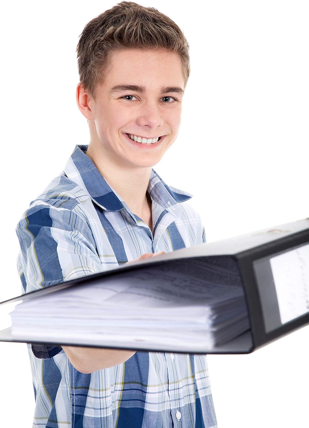 Performore - 2 Pack of 6 Inch 3 Ring Binder with Locking Angle D Rings, Professional Heavy Duty Large Storage Binder with Pockets, Fits 8.5 x 11 Inch Sheets, Non-Stick Clear View Cover, Customizable