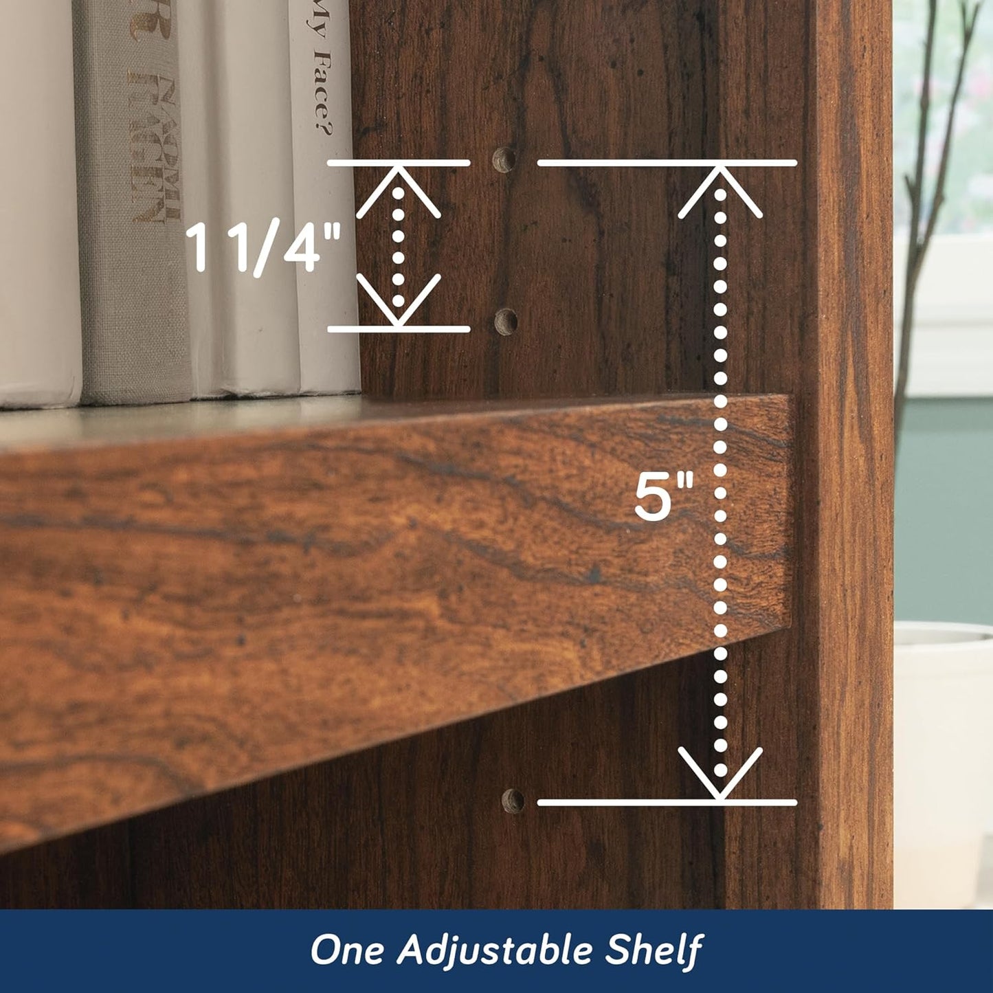 Sauder Miscellaneous Storage 2-Shelf Bookcase/ Book Shelf, Washington Cherry finish