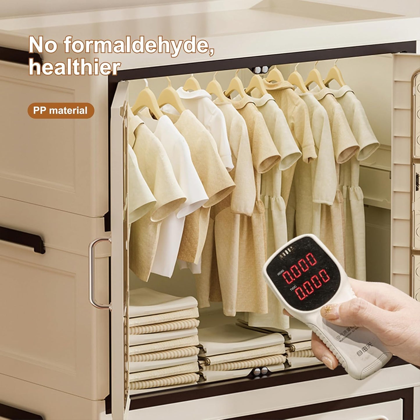 SunSettler Collapsible Storage Bins, 4 Tier Stackable Plastic Storage Cabinets with Lids, Closet Organizers and Foldable Cabinets for Home, Dorm