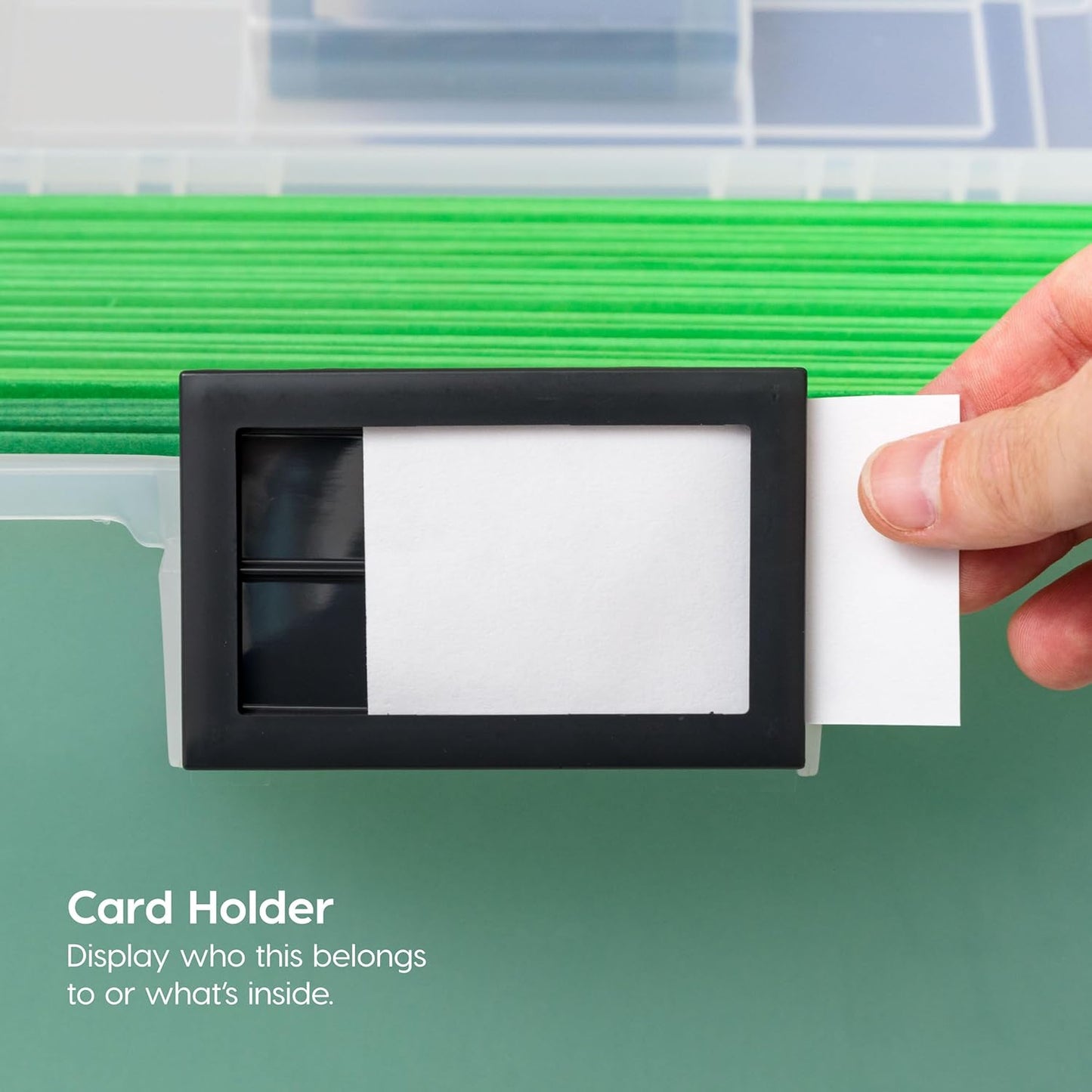 IRIS USA File Box WeatherPro Portable File Organizer Plastic File Box for Letter File w/Organizer-Lid, Durable Lid and Gasket Seal, Secure Latching Buckles, Stackable, Lockable, Clear 19 Qt. 4 Pack