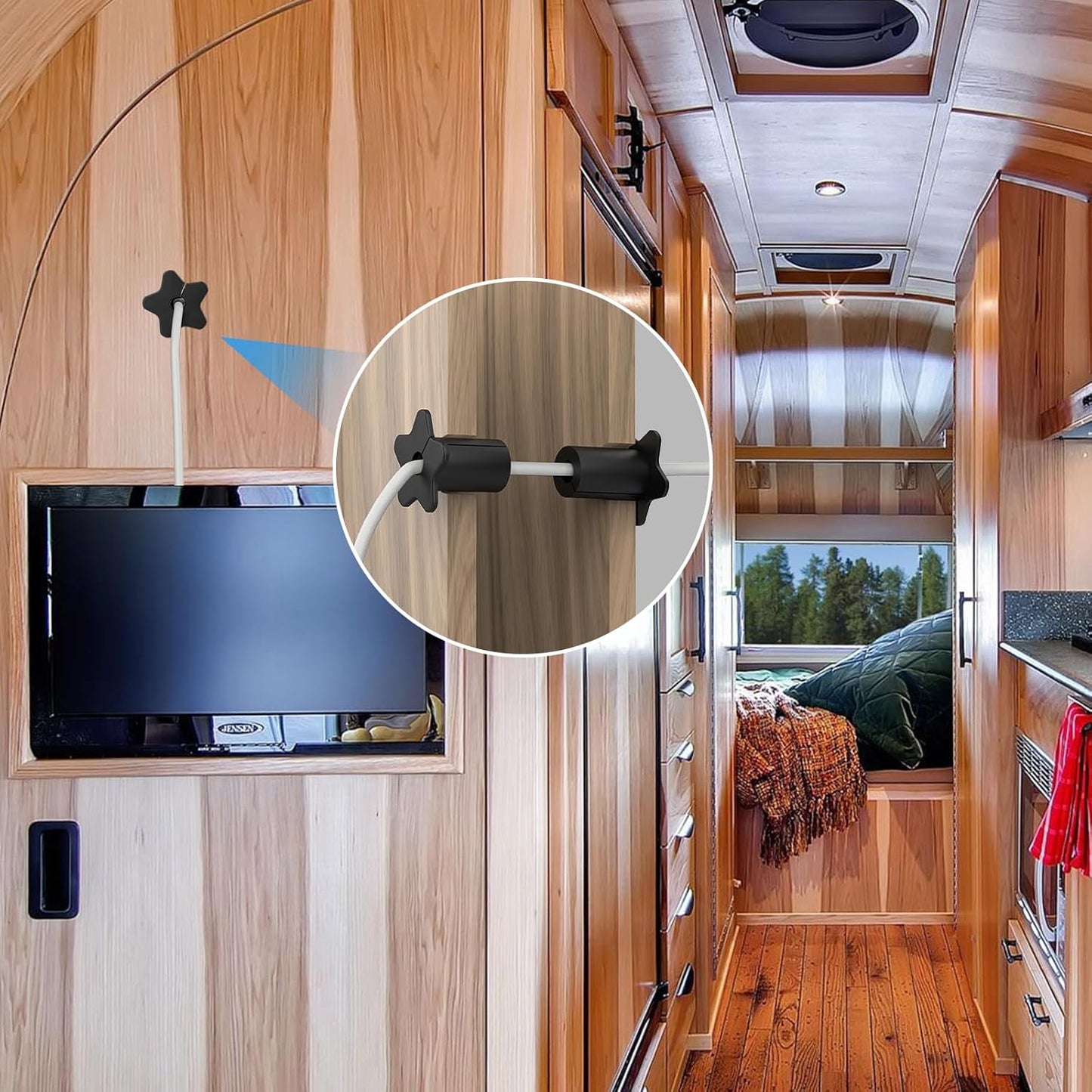 Starlink Cable Routing kit for 5/8" Wall Hole, Starlink Cable Pass Through Grommet,Starlink Rubber Wall Grommet for Starlink ethernet Cable Grommet (Black,4PCS)