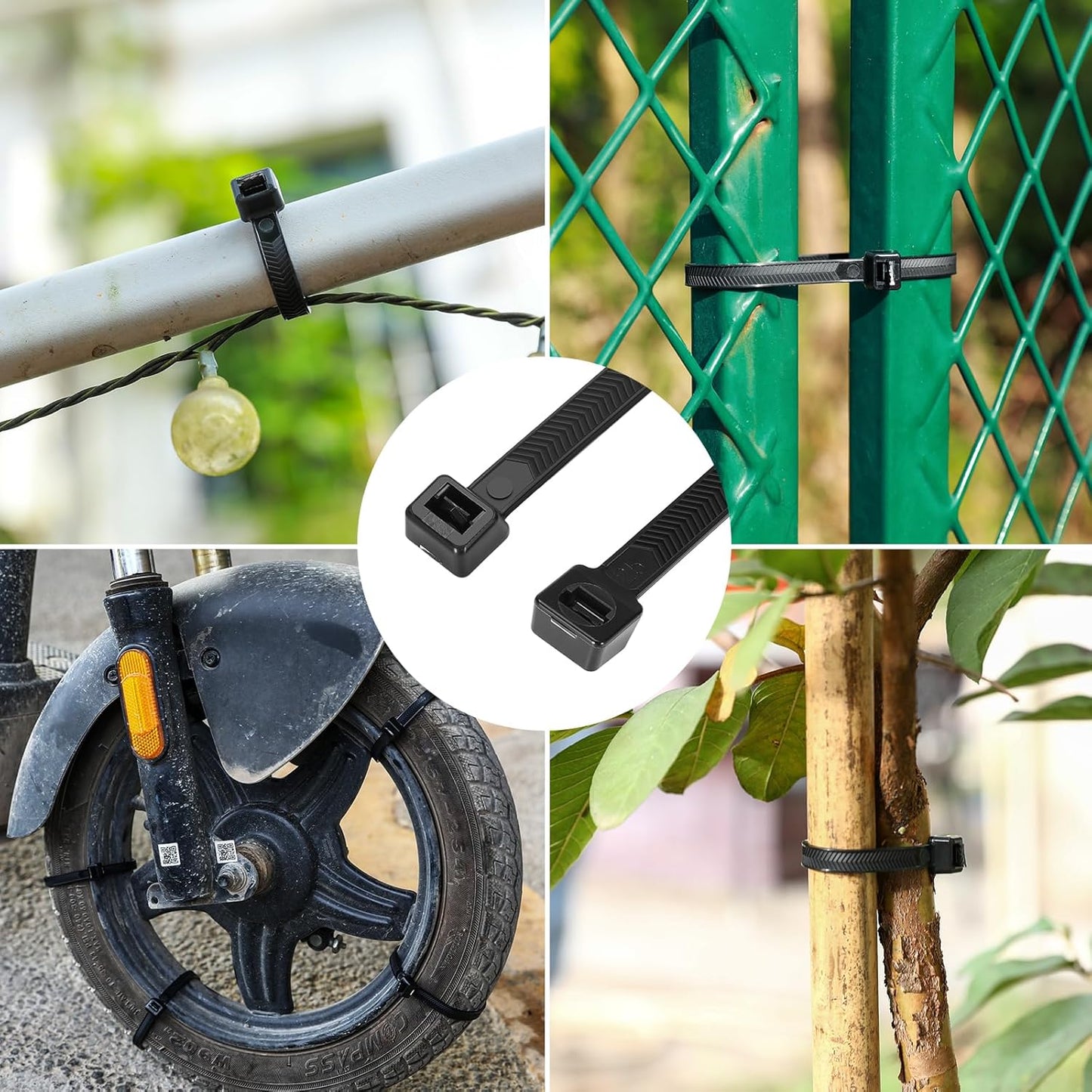 Zip Ties Heavy Duty 12 inch,V-Shaped Toothed Double Sided With 200 LBS Tensile Strength Cable Ties ,Extra Large Wire Ties Adjustable Nylon Tie Wraps for Indoor Outdoor Patented Design(80 Pack Black)