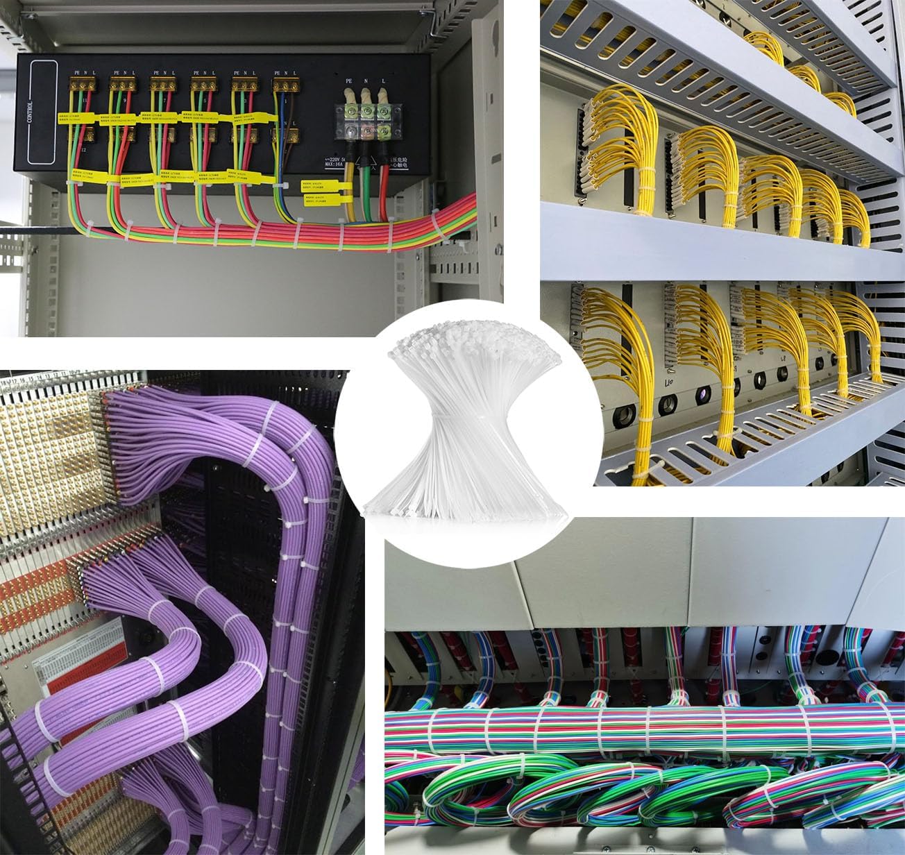 Cable Zip Ties 12 inch Cehony 1500 Pack White Zip Ties Heavy Duty 50lbs Tensile Strength Plastic Zip Ties for Outdoor and Indoor Multi-Purpose Cable Ties Self-Locking UV Resistant Wire Ties Wraps