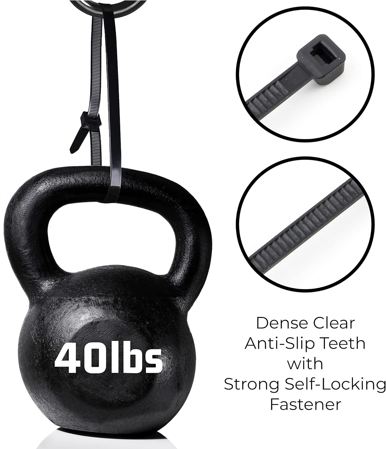 Bolt Dropper 12-Inch Black Zip Ties 100 Pack - Heavy Duty, Self-Locking Nylon Cable Ties for Indoor and Outdoor Projects - UV and Weather Resistant with 40 lbs Tensile Strength Wire Ties