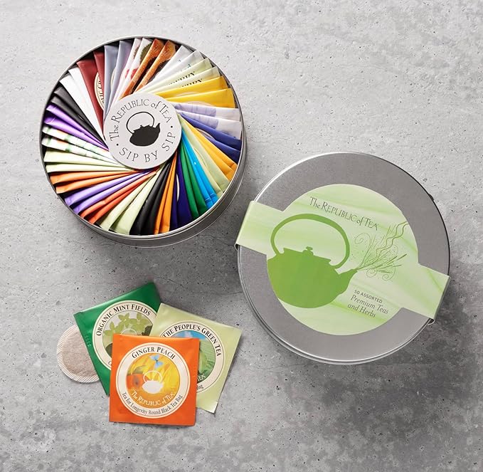 The Republic of Tea Citizens' Favorites Tea Bag Assortment, 50 Count Sampler