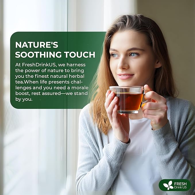 FreshDrinkUS, Premium Wormwood Tea - 40 Tea Bags - Handcrafted Herbal Blend, Caffeine-Free β Smooth Taste & Naturally Refreshing.