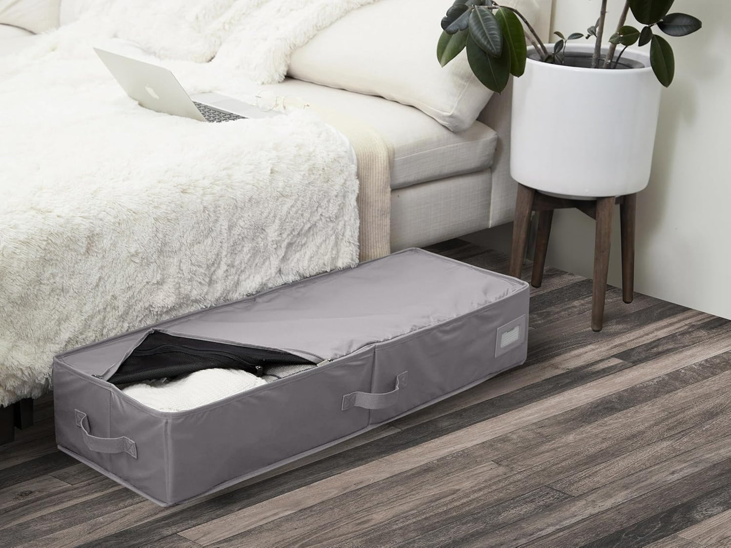 Covermates Keepsakes - Underbed Storage Bag - ID Window - Reinforced Handles - Indoor Storage, Graphite