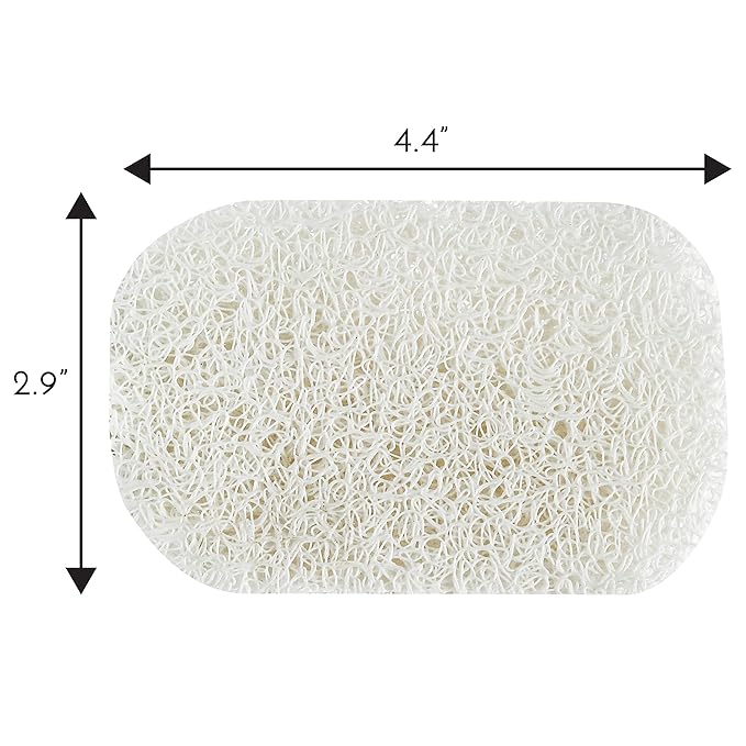 S&T INC. Bar Soap Holder for Kitchen, Bathroom, and Soap Dish, 6 Pack, White, 2.9 inches by 4.4 inches