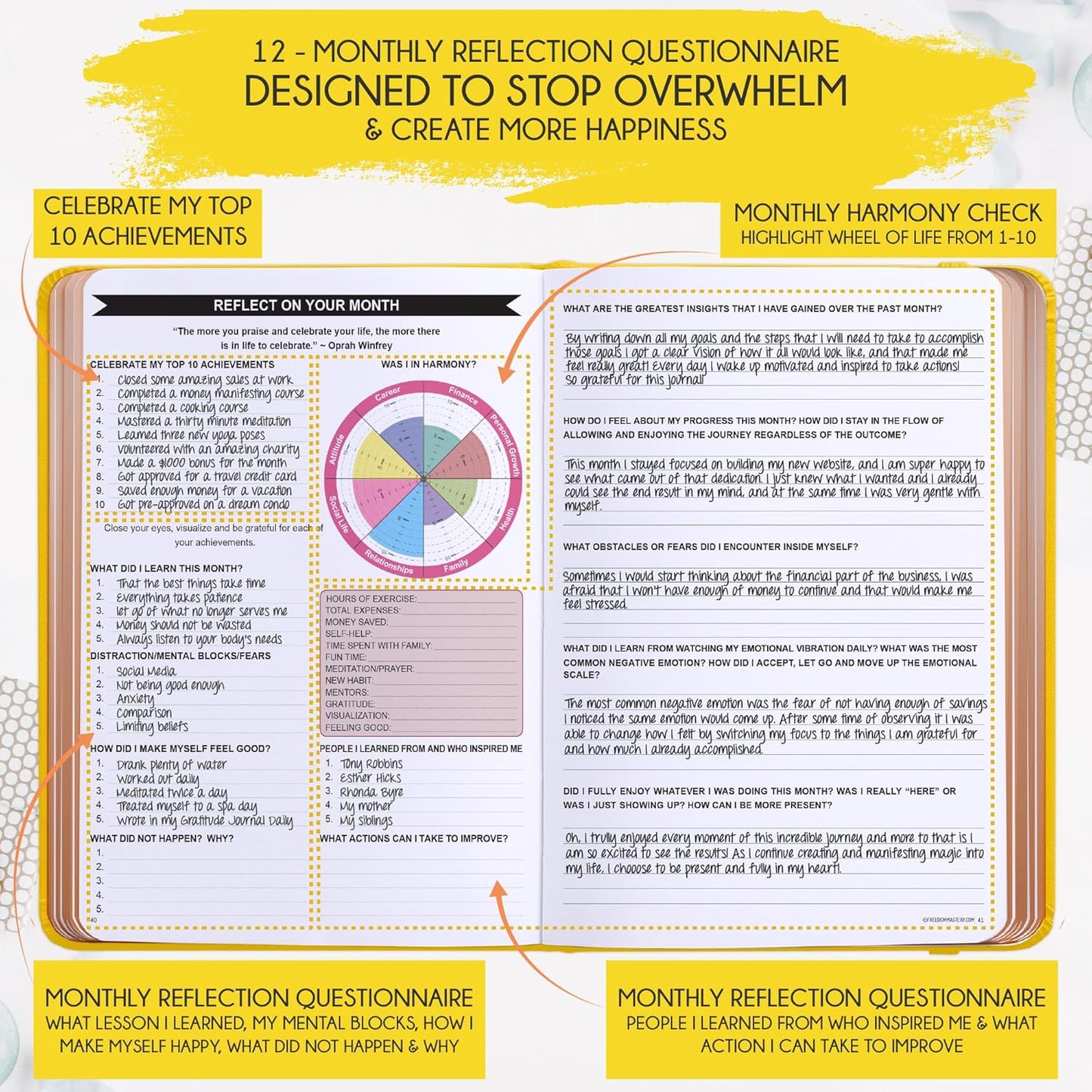 2026 Planner Weekly and Monthly | Law of Attraction Planner with Panduo App | A 12 Month Journey for Productivity, Gratitude & Goal Setting | Includes Foldable Vision Board, Gift Box & Stickers