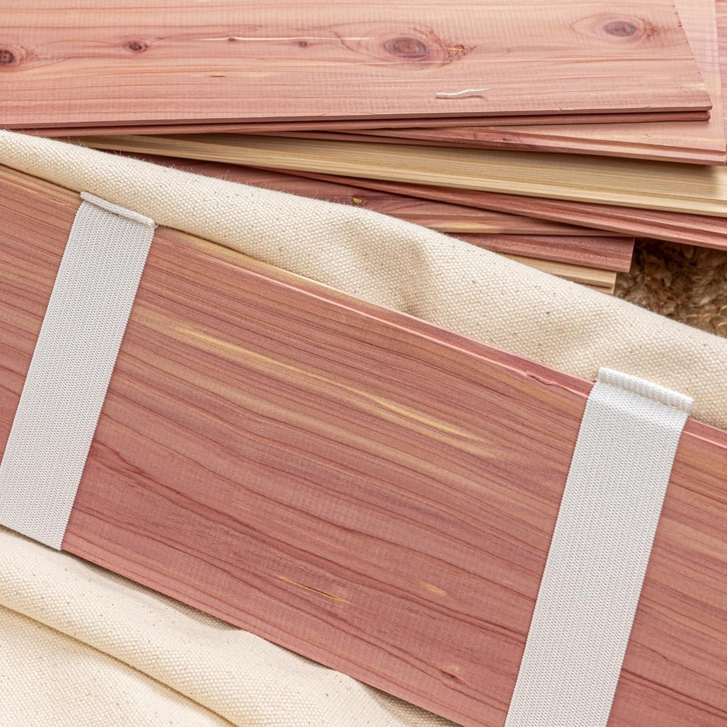 Household Essentials Cedarline Under Bed Storage Bag, Heavy-Duty Cotton Canvas, Textured PEVA Top with Durable 3-Sided Zipper, Front Handles, Foldable, Space-Saving, Natural