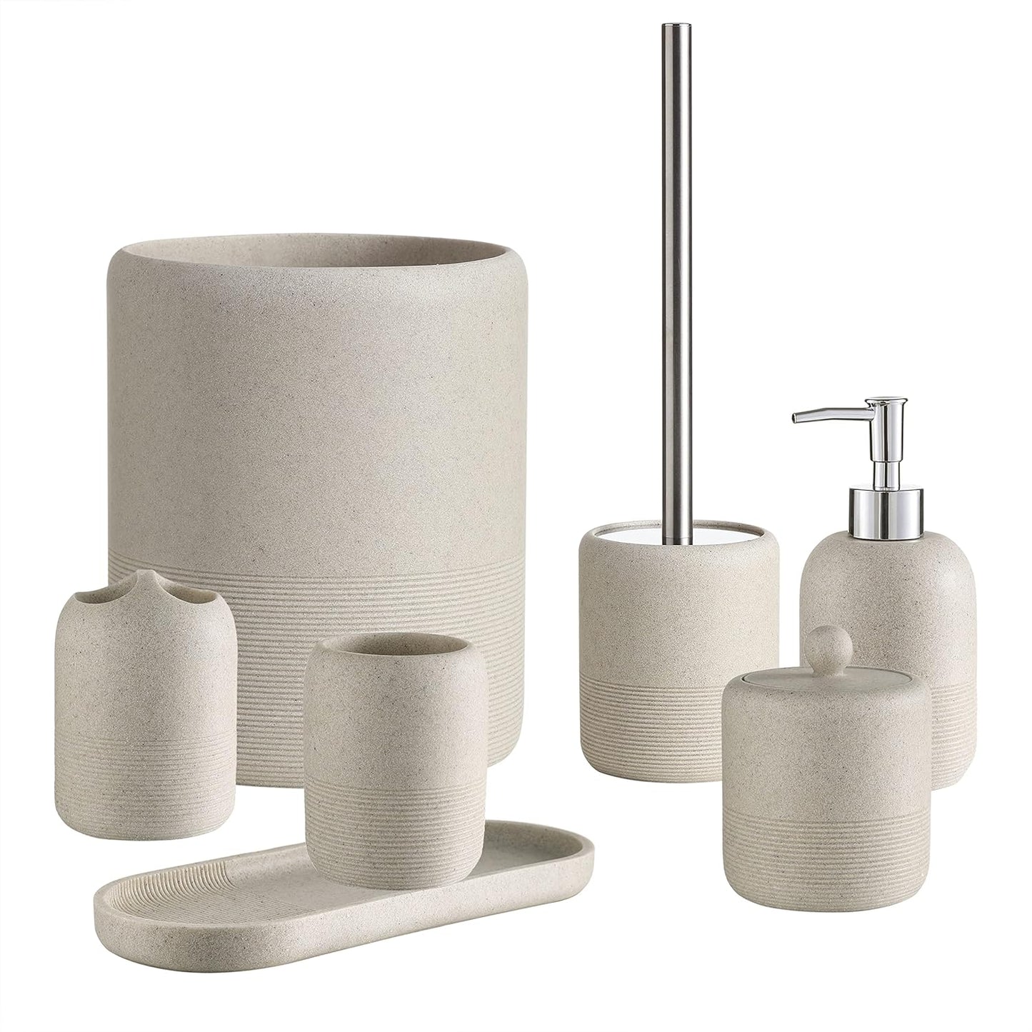 Hight Quality Polyresin Wastebasket, Garbage Receptacle Bin for Bathrooms, Powder Rooms, Kitchens, Home Offices