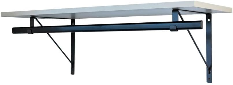 Custom Cut-to-Size Premium Wall-Mounted Shelf with Rod and Bracket Kit. 3/4" Thick Shelves, 14 inches deep. Customize The Length from 16" up to 72".