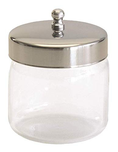 Grafco Glass Medical Sundry Jars with Lids, 6 x 6”, Clear Unlabeled Jars for Supplies (6 Count)
