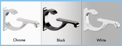 Spancraft Clear Floating Glass Shelf 8" X 36" in Chrome