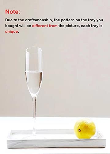 Marble Tray for Bathroom Counter Decor Ceramic Perfume Organizer Vanity Tray for Dresser Jewelry Dish Key Plate Rectangle Marble Sink Trays Countertop Organizer White,Large