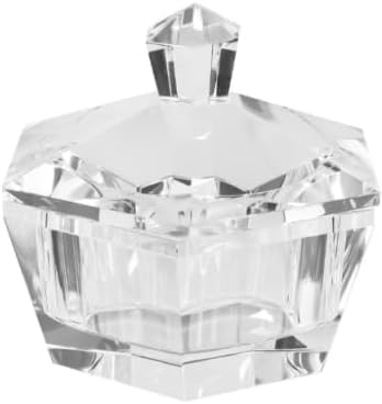 Makeup Storage Jars, Clear Crystal Candy Containers, Transparent Empty Storage Jar for Makeup, Loose Powder, Bath Salts, Vanity Organizer, Desk Decor for Rings