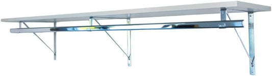 Custom Cut-to-Size Premium Wall-Mounted Shelf with Rod and Bracket Kit. 3/4" Thick Shelves, 14 inches deep. Customize The Length from 16" up to 72".