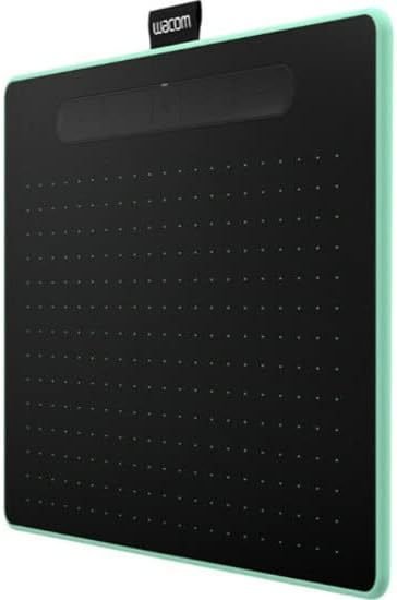 Wacom Intuos Medium Bluetooth Graphics Drawing Tablet, Portable for Teachers, Students and Creators, 4 Customizable ExpressKeys, Compatible with Chromebook Mac OS Android and Windows - Pistachio