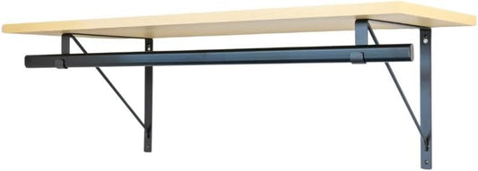 Custom Cut-to-Size Premium Wall-Mounted Shelf with Rod and Bracket Kit. 3/4" Thick Shelves, 14 inches deep. Customize The Length from 16" up to 72".