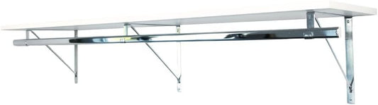 Custom Cut-to-Size Premium Wall-Mounted Shelf with Rod and Bracket Kit. 3/4" Thick Shelves, 14 inches deep. Customize The Length from 16" up to 72".