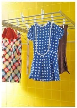 Wall Mounted Clothes Drying Rack Stainless Steel Space Saving Folding Adjustable Collapsible (32Wx21Dx19H)