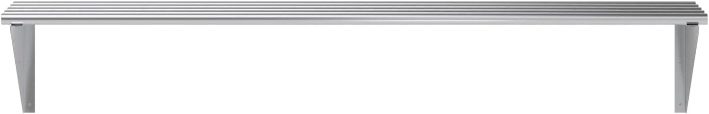 AmGood 14 in. x 60 in. NSF Stainless Steel Tubular Wall Shelf | Heavy-Duty Metal Shelving for Appliances & Equipment | Ideal for Kitchen, Restaurant, Garage, Laundry, Utility Room