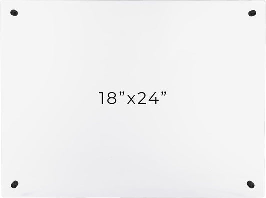 18x24 Dry Erase Board for Wall - with .25 Clear Acrylic and Black Stand Off Finish - Perfect Whiteboard for Office, Home, Classroom - Durable and Stylish .25 Clear Acrylic Dry Erase Board