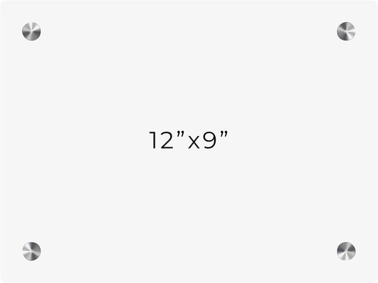 9x12 Dry Erase Board for Wall - with .25 White Acrylic and Satin Stand Off Finish - Perfect Whiteboard for Office, Home, Classroom - Durable and Stylish .25 White Acrylic Dry Erase Board