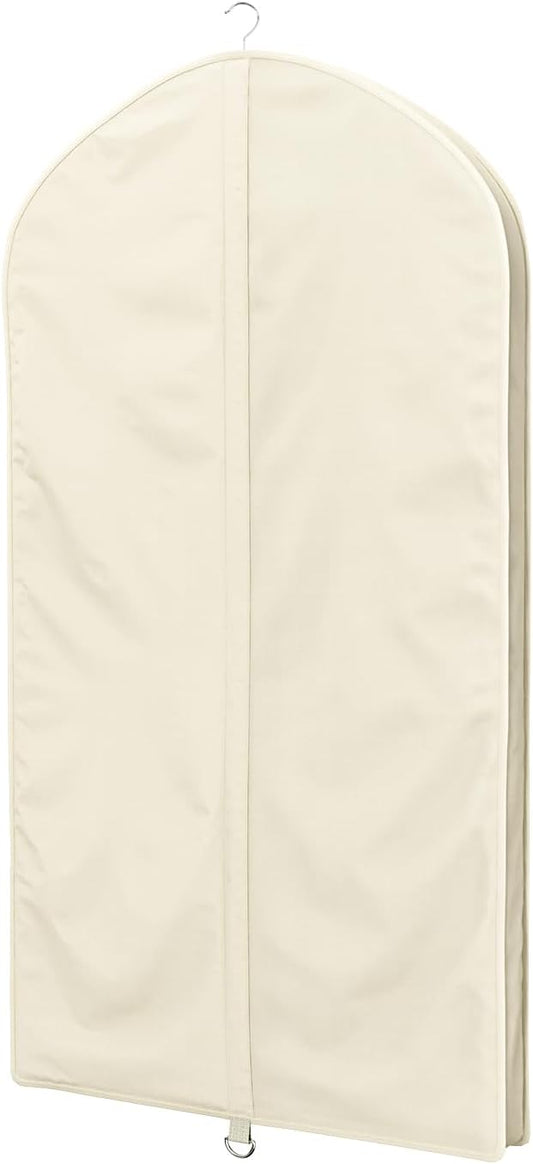 Univivi Premium Breathable Oxford Suit Bag for Storage, 43 inch Garment Bag for Hanging Clothes, Garment Covers for Closet Clothes Storage, Suit Cover for T-Shirt, Jacket, Suits, Coats – Beige