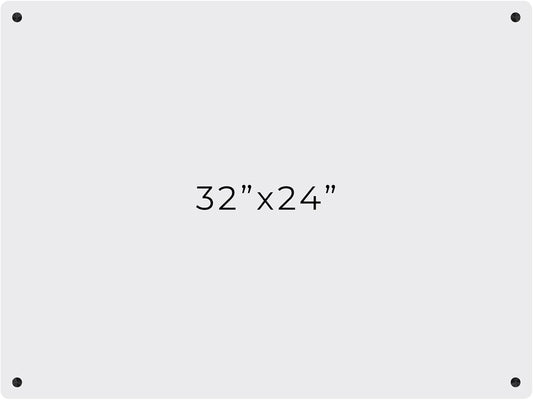 24x32 Dry Erase Board for Wall - with .25 Clear Acrylic and Black Stand Off Finish - Perfect Whiteboard for Office, Home, Classroom - Durable and Stylish .25 Clear Acrylic Dry Erase Board