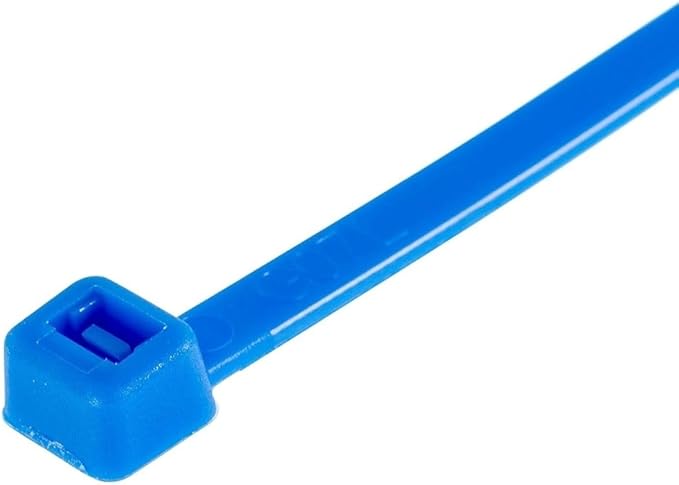 GTSE 8 Inch Blue Zip Ties, 100 Pack, 50lb Strength, UV Resistant Strong Nylon Cable Ties, Self-Locking 8" Tie Wraps