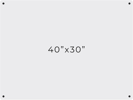 30x40 Dry Erase Board for Wall - with .25 Clear Acrylic and Black Stand Off Finish - Perfect Whiteboard for Office, Home, Classroom - Durable and Stylish .25 Clear Acrylic Dry Erase Board