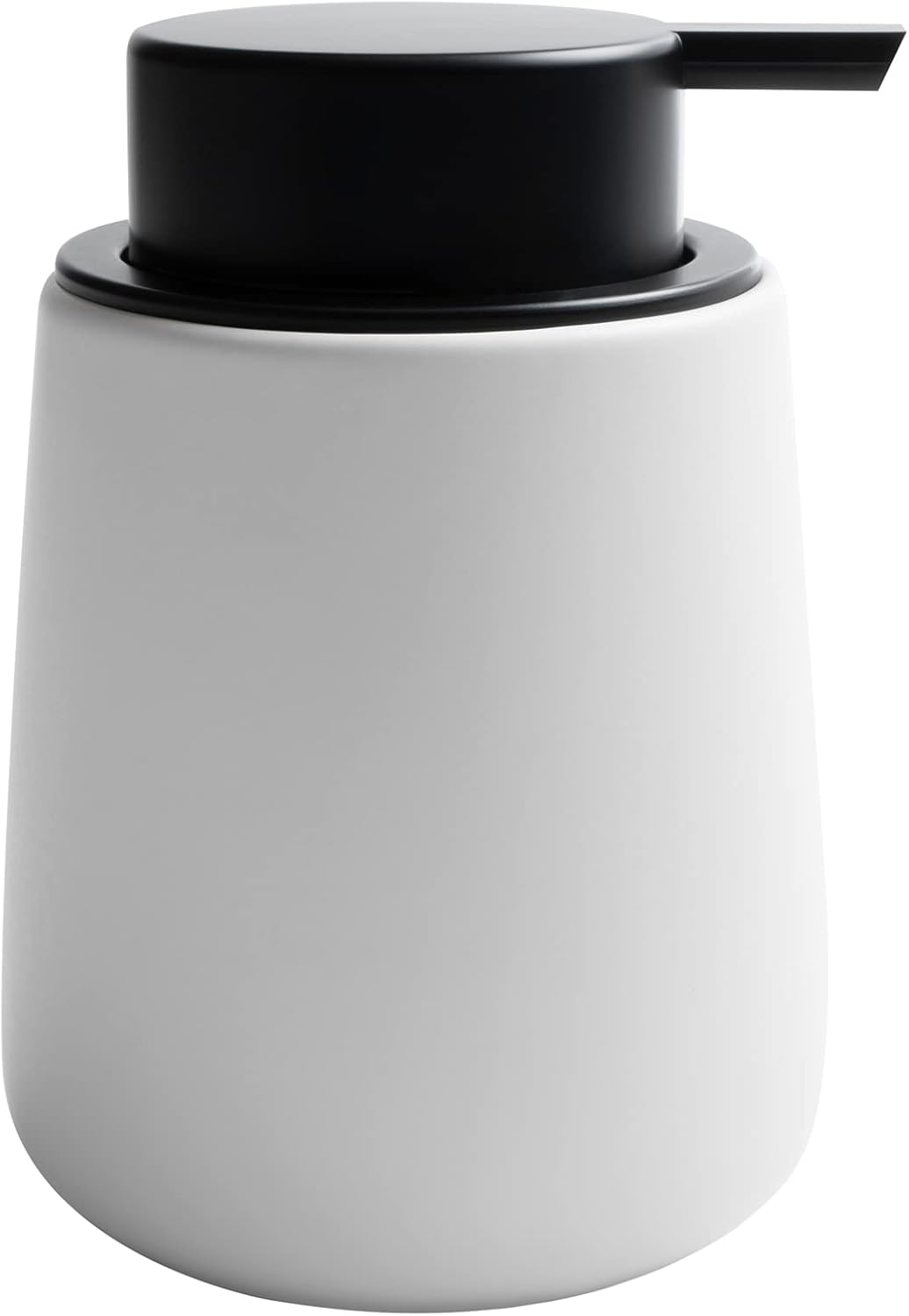 Soap Dispenser Ceramic with Easy-to-Press Pump Hand Lotion Liquid Dispenser for Shampoo Bathroom Kitchen 12 oz Blackwhite