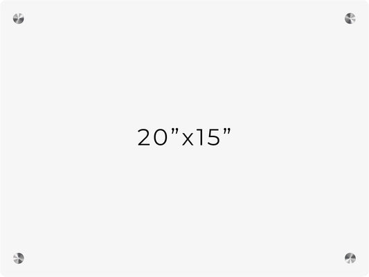 15x20 Dry Erase Board for Wall - with .25 White Acrylic and Satin Stand Off Finish - Perfect Whiteboard for Office, Home, Classroom - Durable and Stylish .25 White Acrylic Dry Erase Board