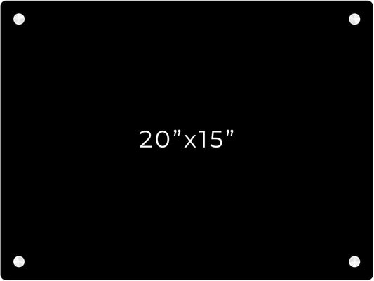 15x20 Dry Erase Board for Wall - with .25 Black Acrylic and White Stand Off Finish - Perfect Whiteboard for Office, Home, Classroom - Durable and Stylish .25 Black Acrylic Dry Erase Board